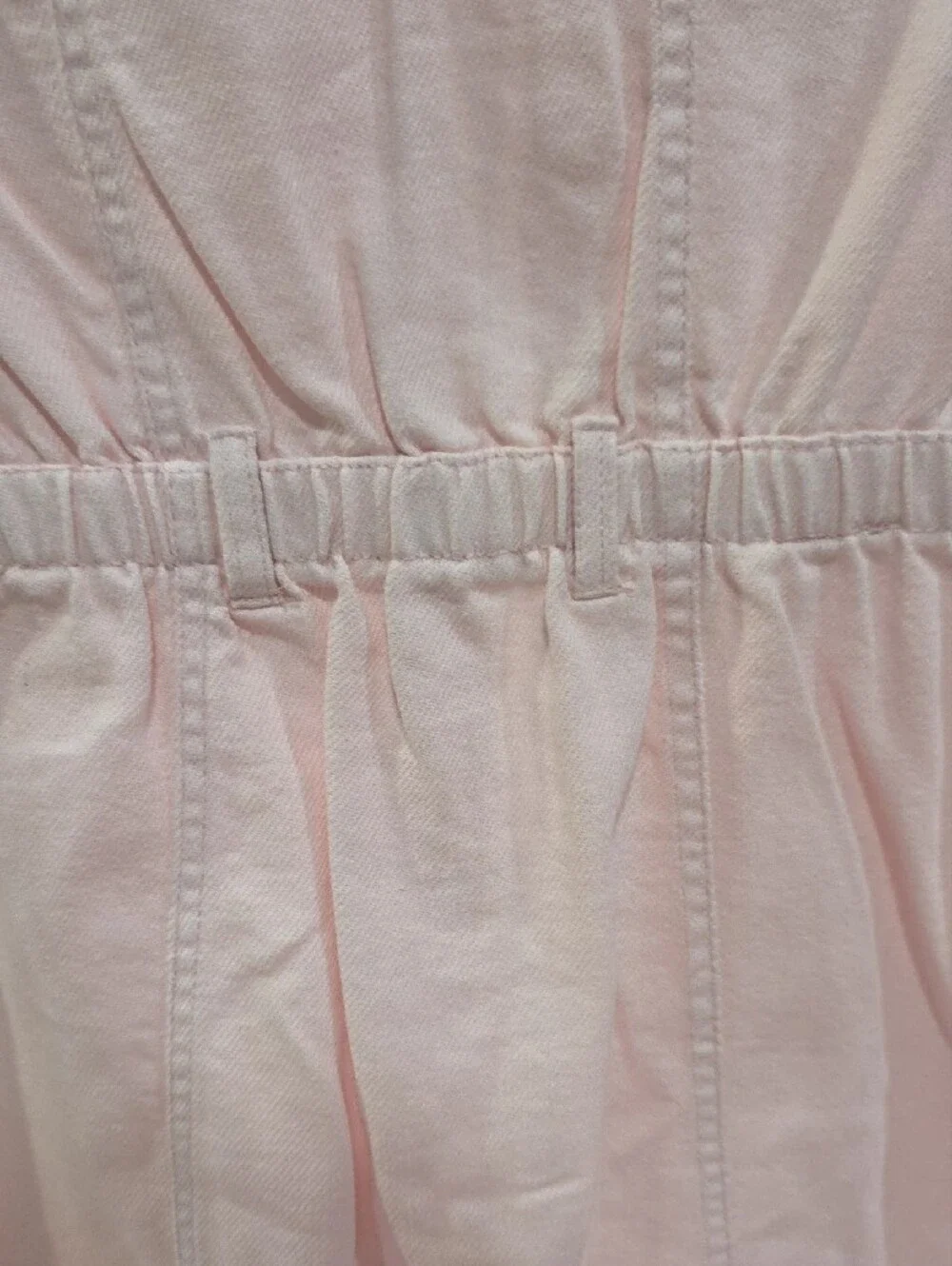 Rachel Zoe Light Pink Short-Sleeve Button-Front Denim Dress